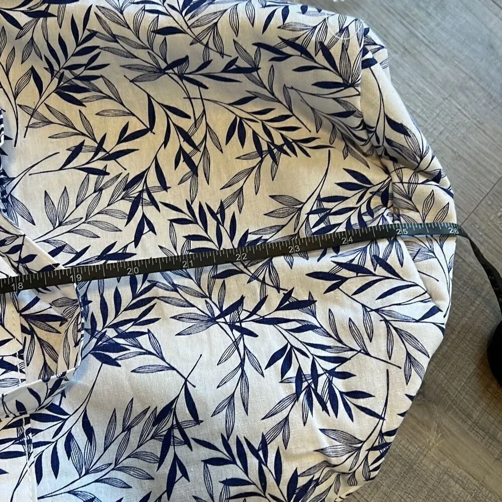Orlane Paris Yoga Bowling Bag Workout Cosmetic Bag Blue White Floral New